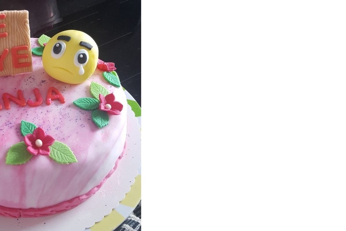Motivtorte zum Abschied einer Kollegin von Danis Tortenwelt