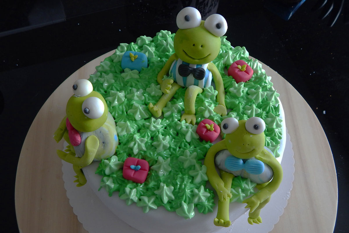 Frosch-Baby Torte, Tortenfiguren